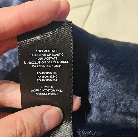 BABATON Eames Satin Skirt Navy Blue Midi Contemporary Size 4 Aritzia - Picture 10 of 10